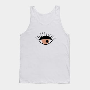 Seamless pattern with minimalist psychedelic eyes. Different kind of magic eyes. Tank Top